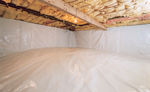 Crawl Space Moisture Barrier After in Ames
