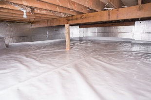 crawl space vapor barrier in Marshalltown installed by our contractors