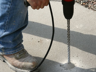 Drill the hole for injection